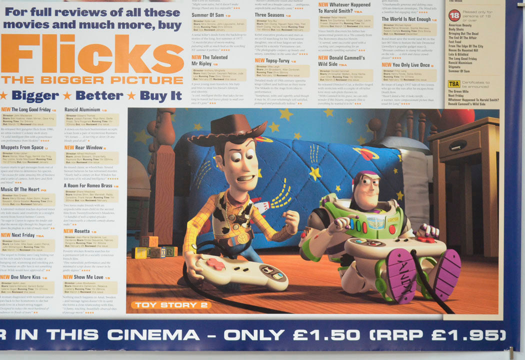 FLICKS MARCH 2000 (Bottom Right) Cinema Quad Movie Poster