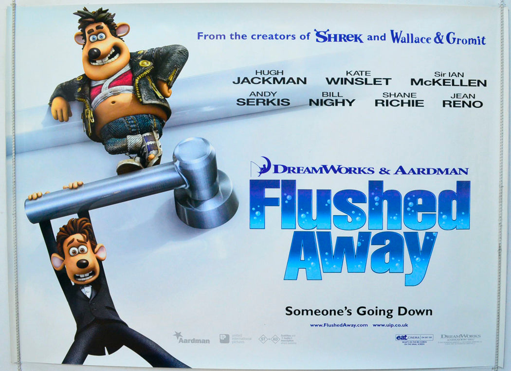 Flushed Away Original British Quad Poster - Film Poster - Movie Poster