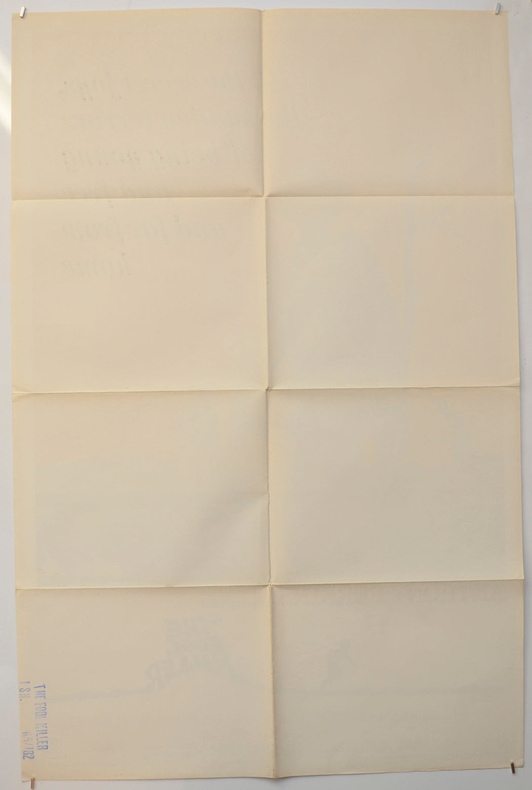 THE FOOL KILLER (Back) Cinema One Sheet Movie Poster