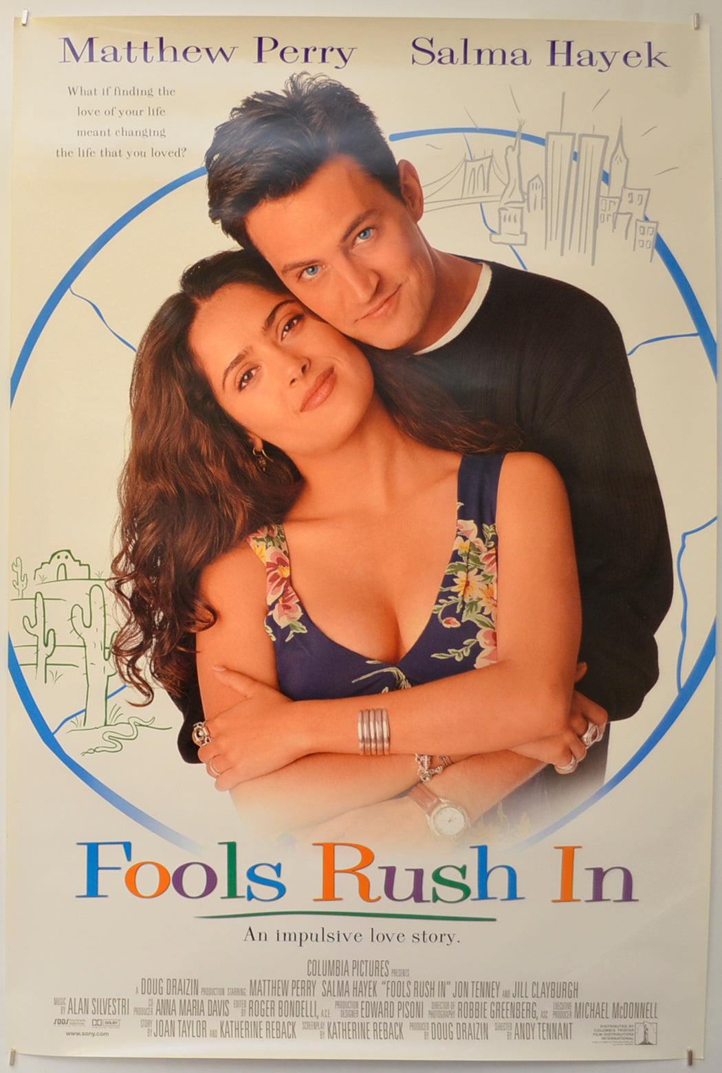 Fools Rush In Original One Sheet Poster - Film Poster - Movie Poster