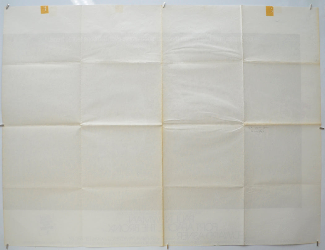 FORT APACHE, THE BRONX (Back) Cinema Quad Movie Poster