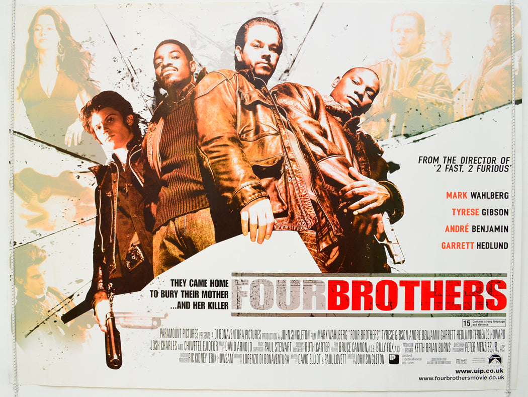 Four Brothers Original British Quad Poster - Film Poster - Movie Poster