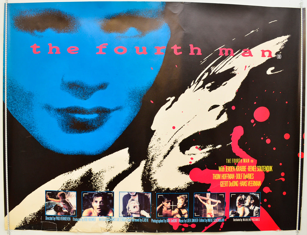 The Fourth Man (a.k.a. De vierde man) Original Quad Poster - Film Poster - Movie Poster