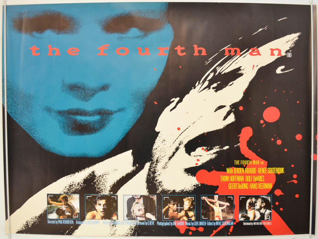 The Fourth Man (a.k.a. De vierde man) Original Quad Poster - Film Poster - Movie Poster
