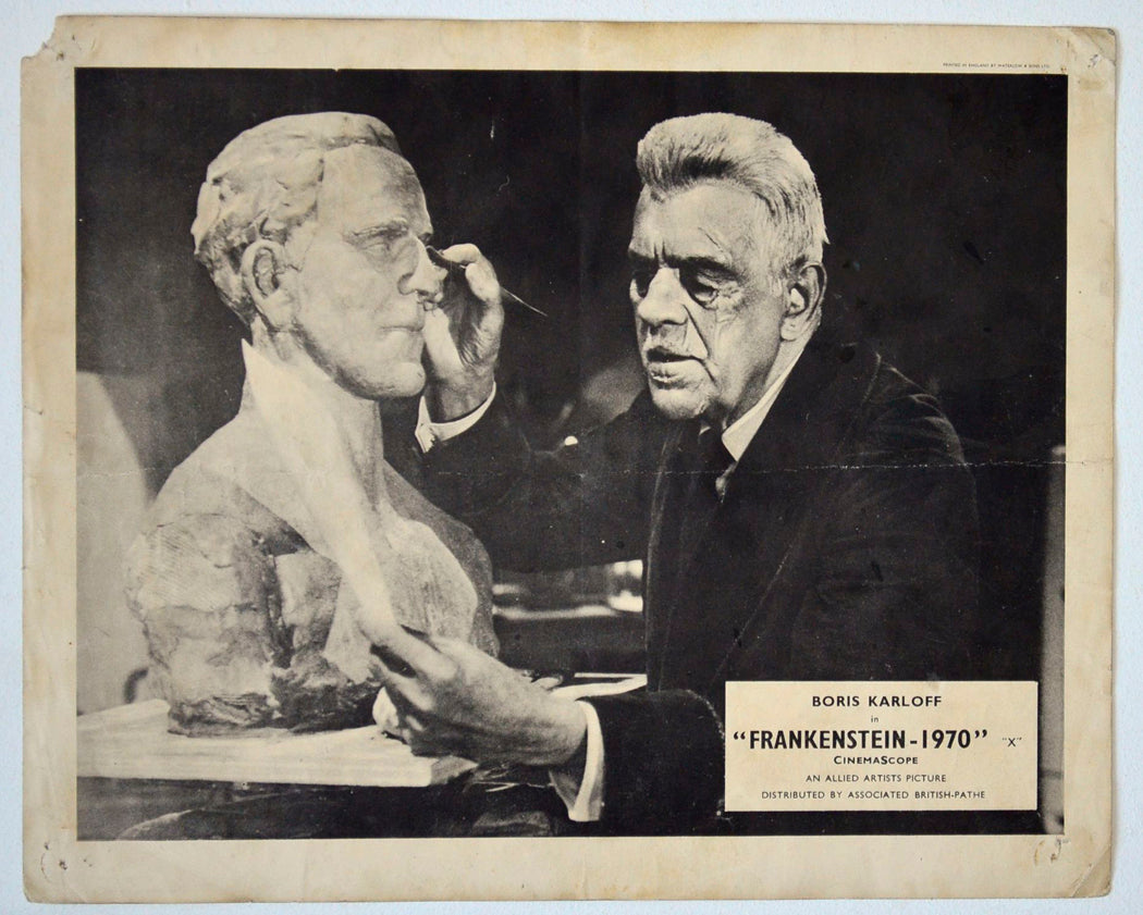 Frankenstein 1970 Original UK Cinema Black And White Lobby Card / Front Of House (F.O.H.) Still Photograph