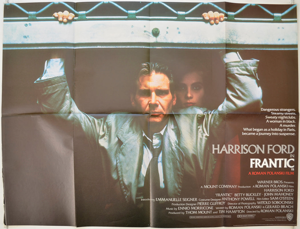 Frantic Original Quad Poster - Film Poster - Movie Poster