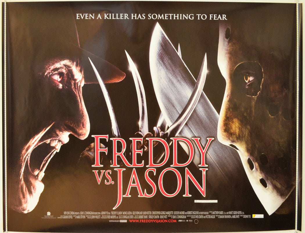Freddy vs Jason Original Quad Poster - Film Poster - Movie Poster