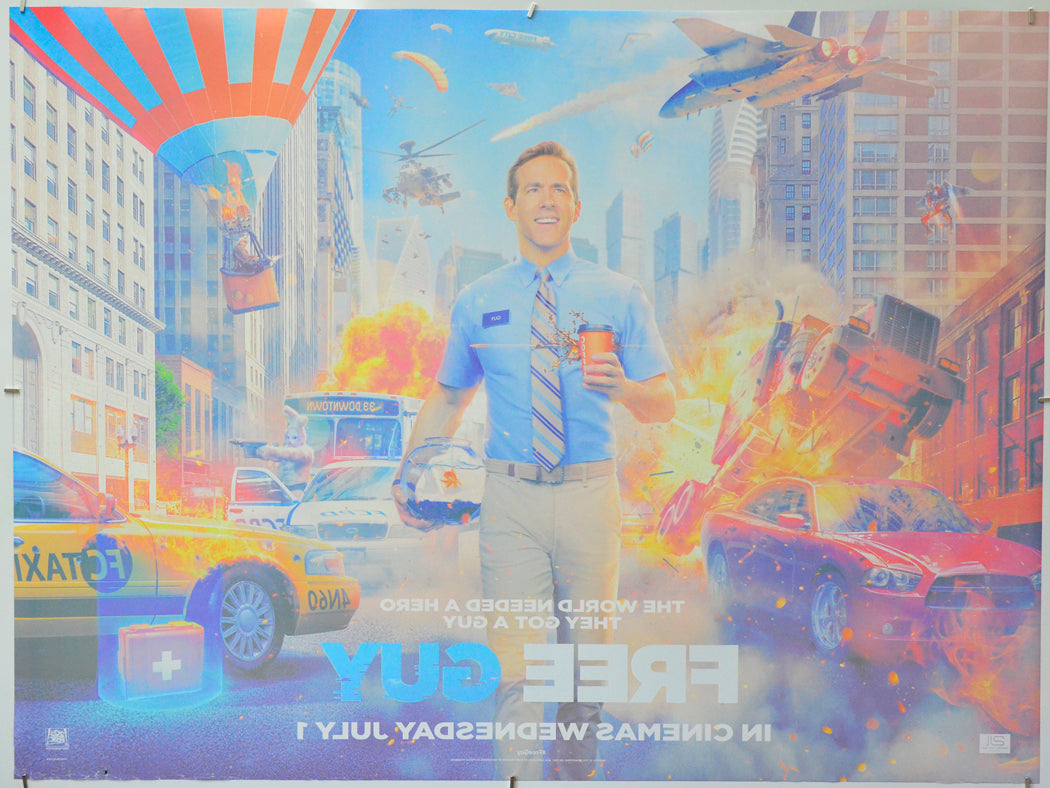 Free Guy (Back) Cinema Quad Movie Poster