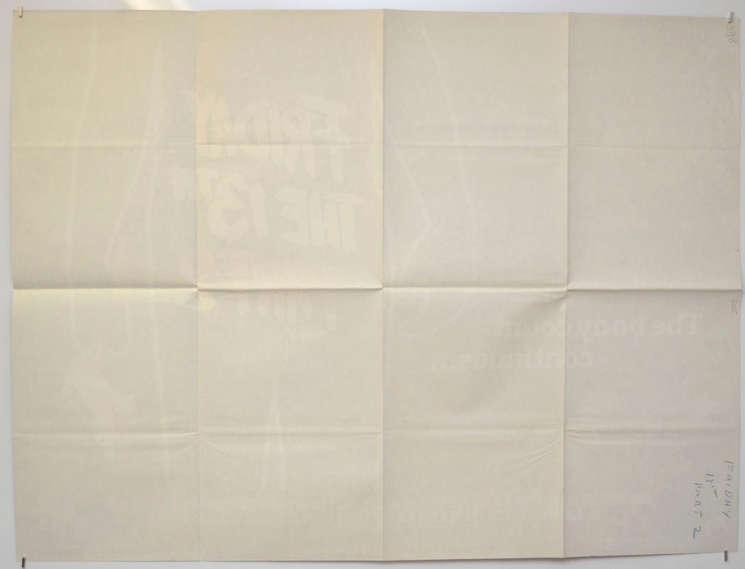 FRIDAY THE 13TH PART 2 (Back) Cinema Quad Movie Poster