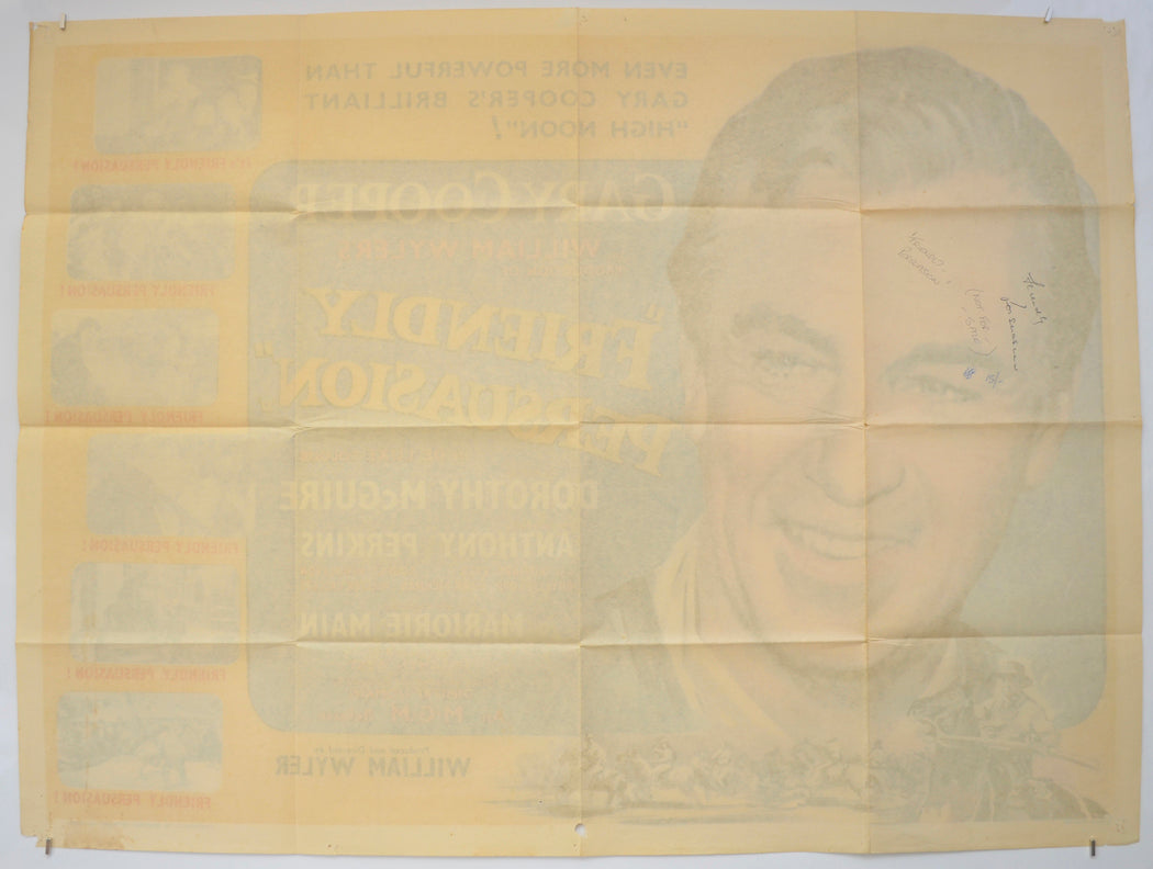 FRIENDLY PERSUASION (Back) Cinema Quad Movie Poster
