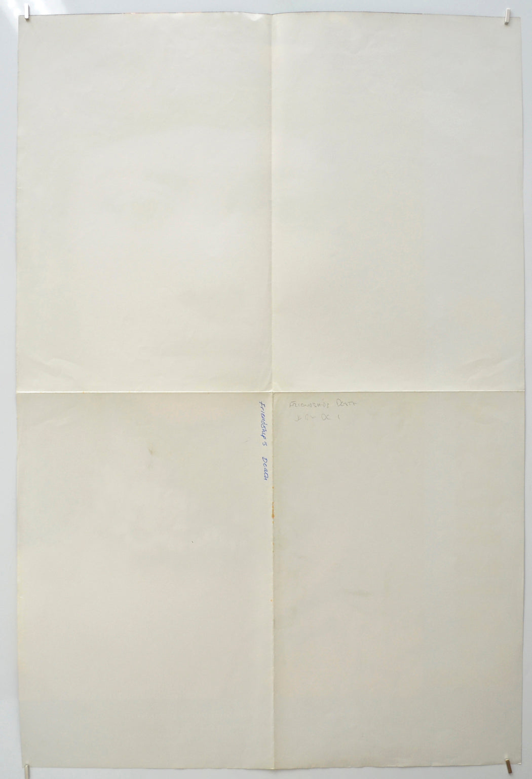 FRIENDSHIP’S DEATH (Back) Cinema Double Crown Movie Poster