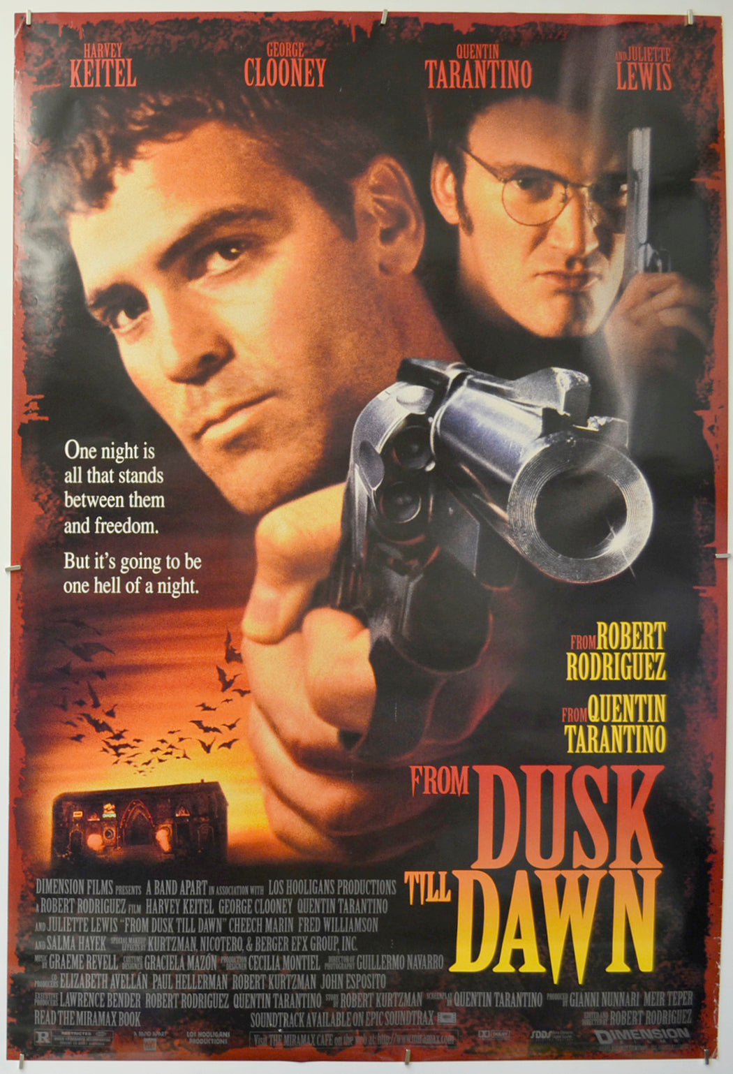 From Dusk Till Dawn Original One Sheet Poster - Film Poster - Movie Poster