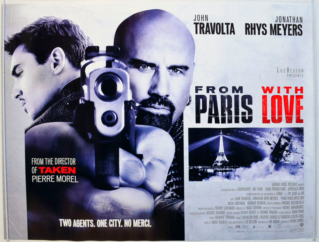 From Paris With Love Original British Quad Poster - Film Poster - Movie Poster