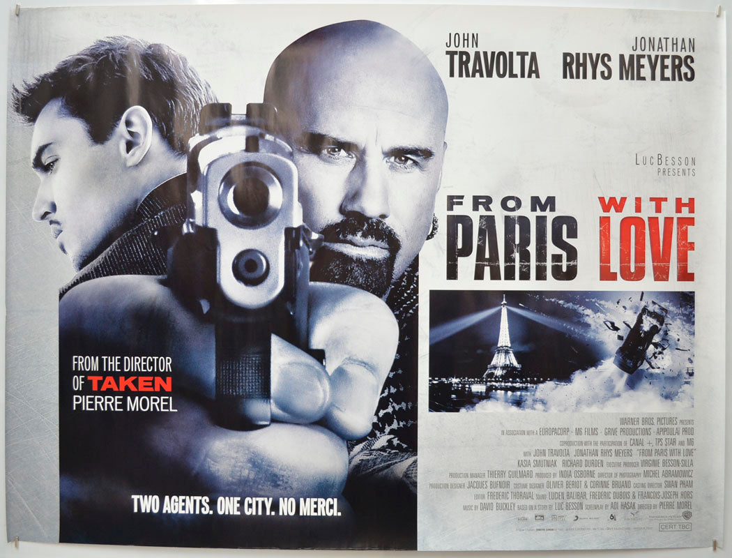 From Paris With Love Original Quad Poster - Film Poster - Movie Poster
