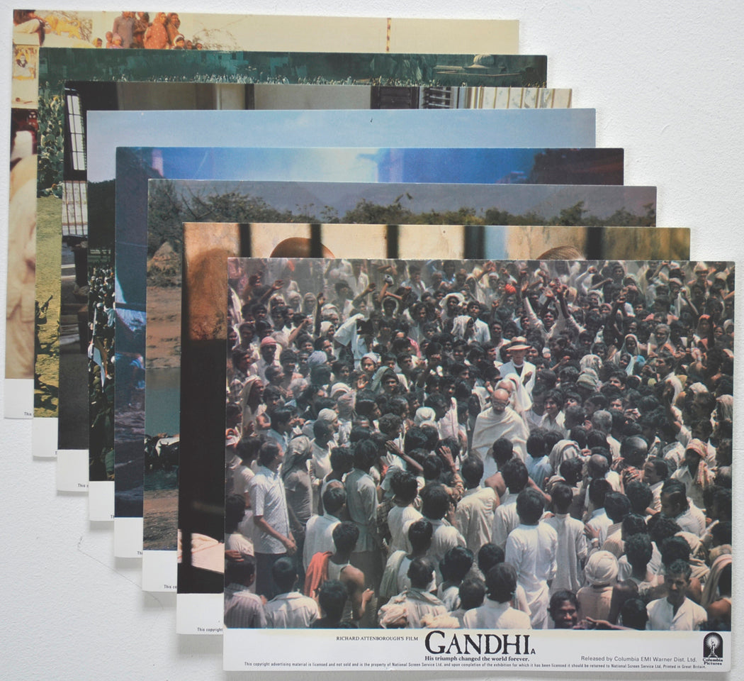 GANDHI (Full View) Cinema Set of Colour FOH Stills / Lobby Cards