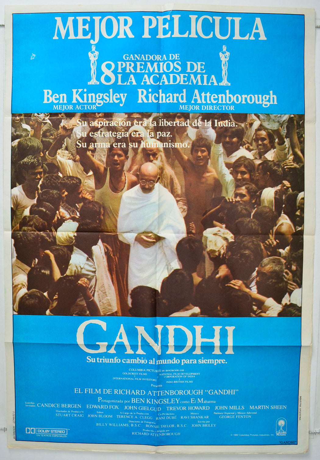 Gandhi Original Argentine One Sheet Poster - Movie Poster