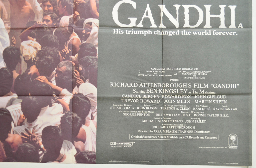 GANDHI (Bottom Right) Cinema Quad Movie Poster