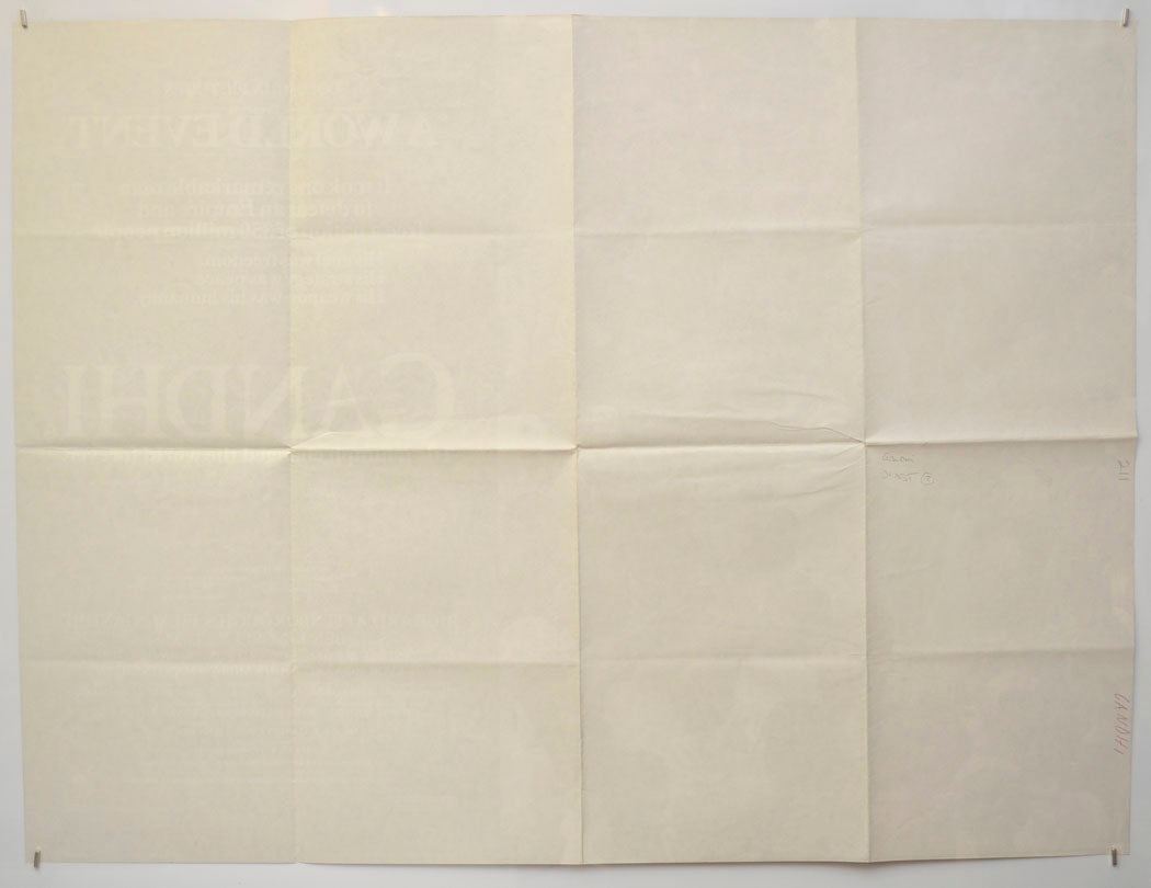 GANDHI (Back) Cinema Quad Movie Poster