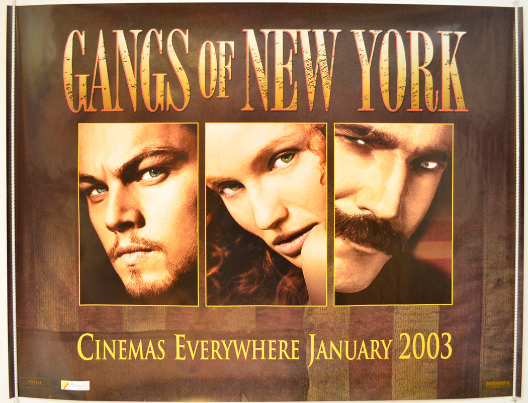 Gangs Of New York (Teaser / Advance Version) Original Quad Poster - Film Poster - Movie Poster