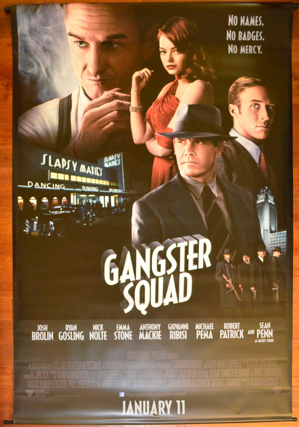 Gangster Squad Original Cinema Banner - Film Banner - Movie Banner - Vinyl Banner