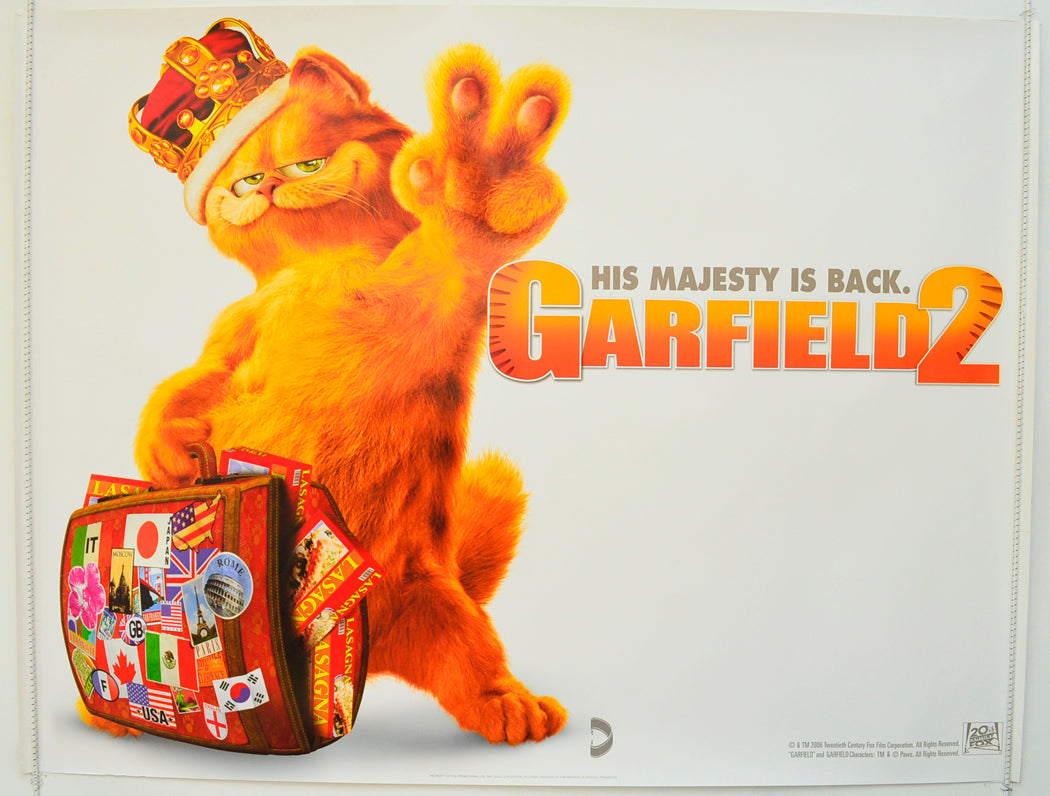 Garfield 2 (Teaser / Advance Version) Original Quad Poster - Film Poster - Movie Poster