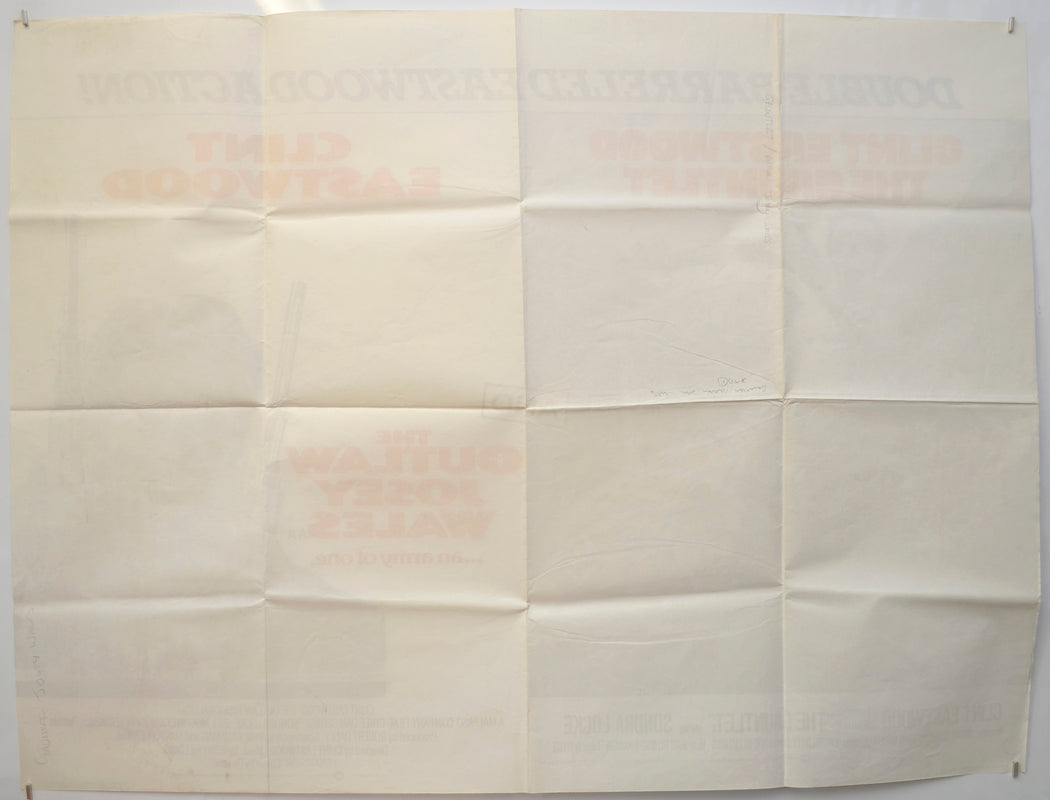 THE GAUNTLET / THE OUTLAW JOSEY WALES (Back) Cinema Quad Movie Poster