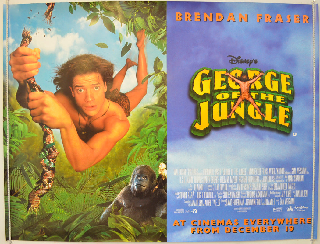 George Of The Jungle Original Quad Poster - Film Poster - Movie Poster