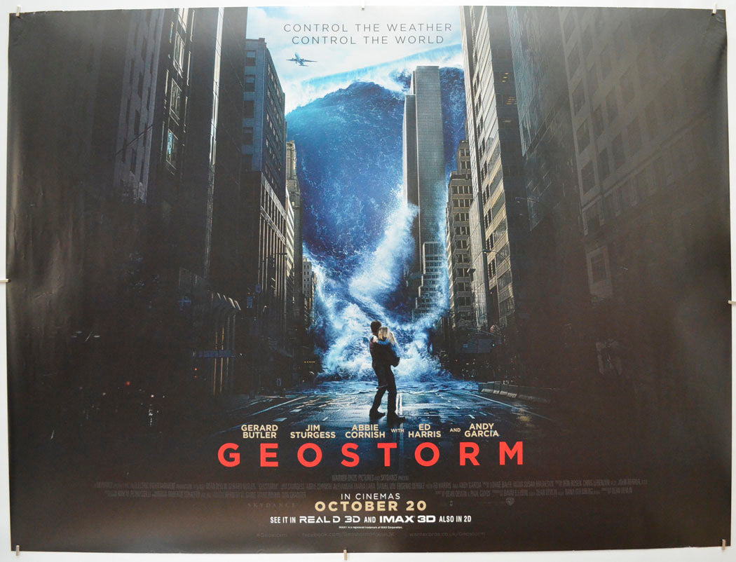 Geostorm” (Teaser Advance Version) Original Quad Poster Film