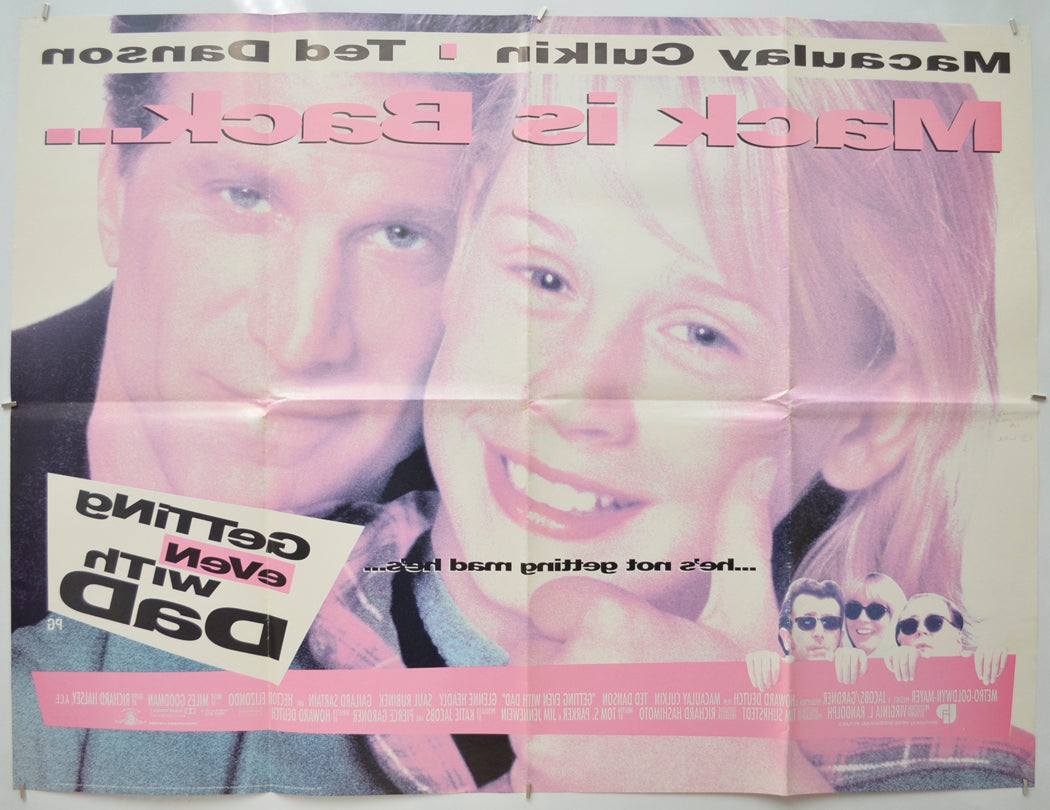 GETTING EVEN WITH DAD (Back) Cinema Quad Movie Poster