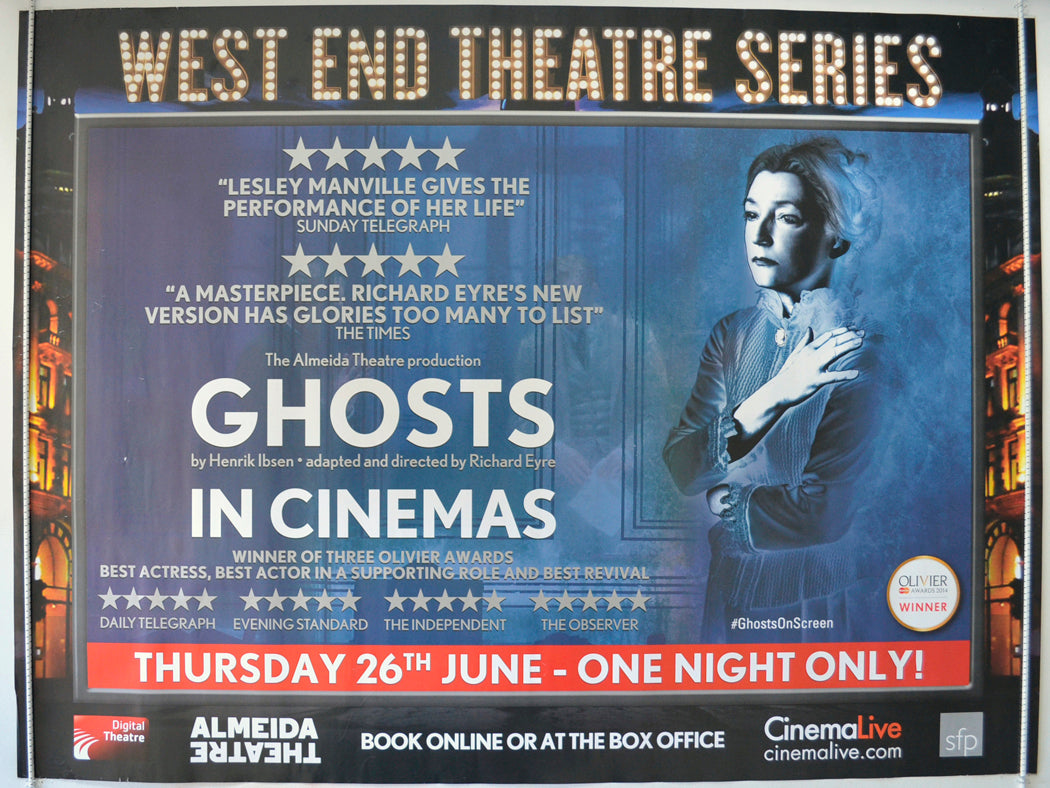 Ghosts (West End Theatre Series) Original Quad Poster - Film Poster - Movie Poster