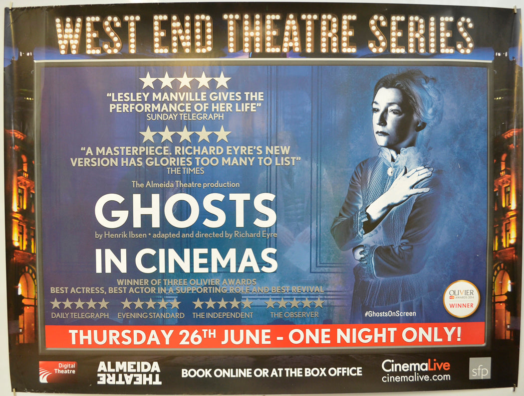 Ghosts (West End Theatre Series) Original Quad Poster - Film Poster - Movie Poster