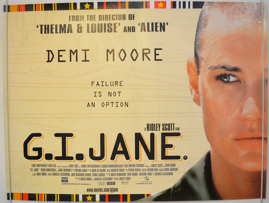 G.I. Jane Original Quad Poster - Film Poster - Movie Poster