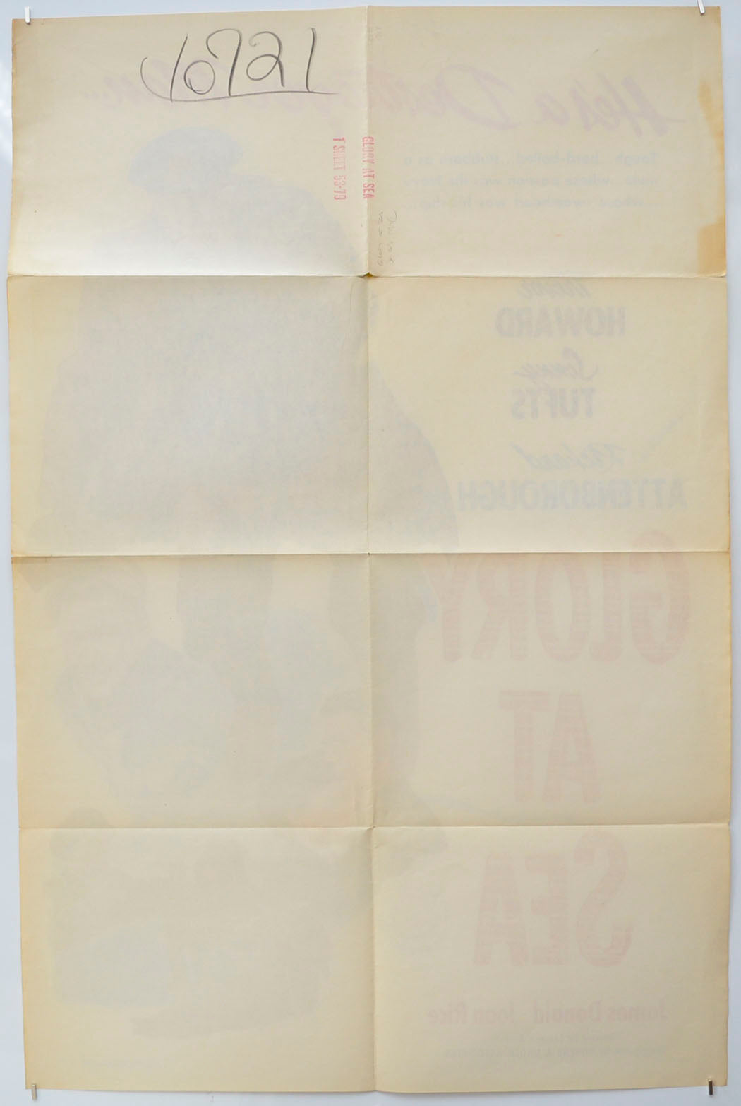 GLORY AT SEA (Back) Cinema One Sheet Movie Poster