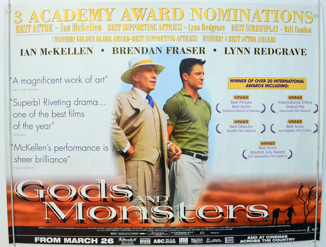 Gods And Monsters Original British Quad Poster - Film Poster - Movie Poster