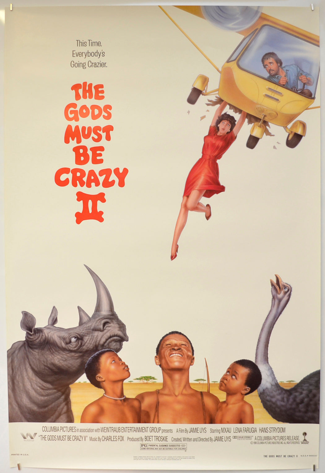 The Gods Must Be Crazy II Original One Sheet Poster - Film Poster - Movie Poster