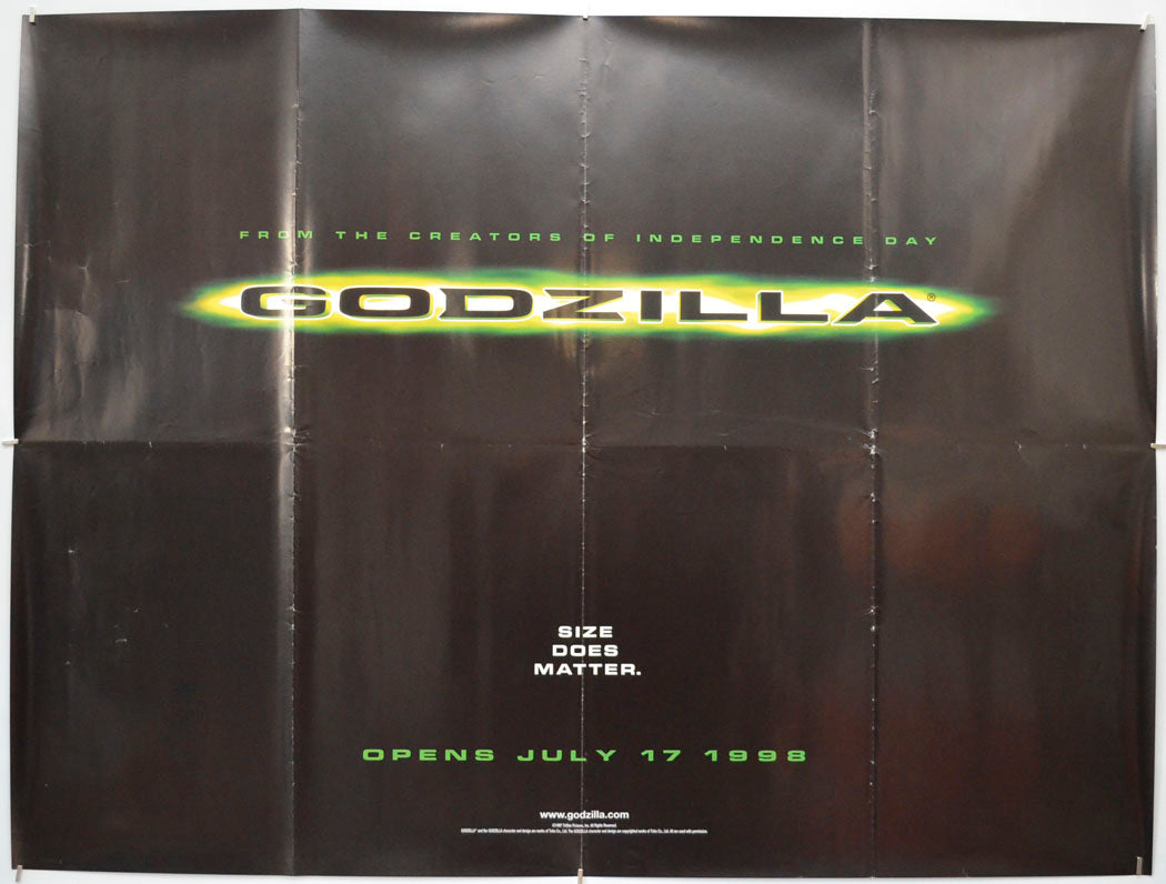 Godzilla (Teaser / Advance Version) Original Quad Poster - Film Poster - Movie Poster