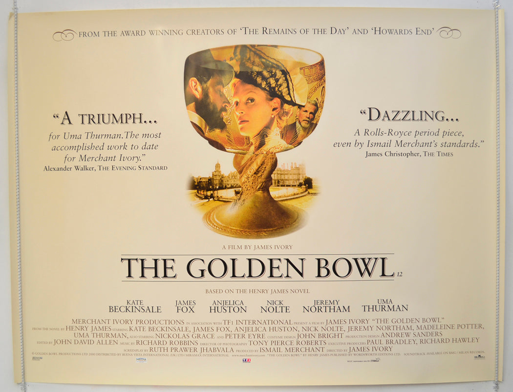 The Golden Bowl Original Quad Poster - Film Poster - Movie Poster