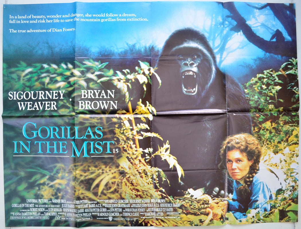 Gorillas In The Mist Original Quad Poster - Film Poster - Movie Poster
