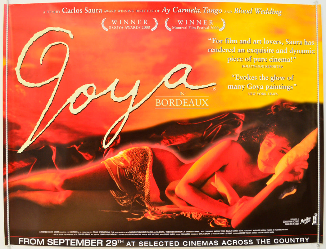 Goya In Bordeaux Original British Quad Poster - Film Poster - Movie Poster