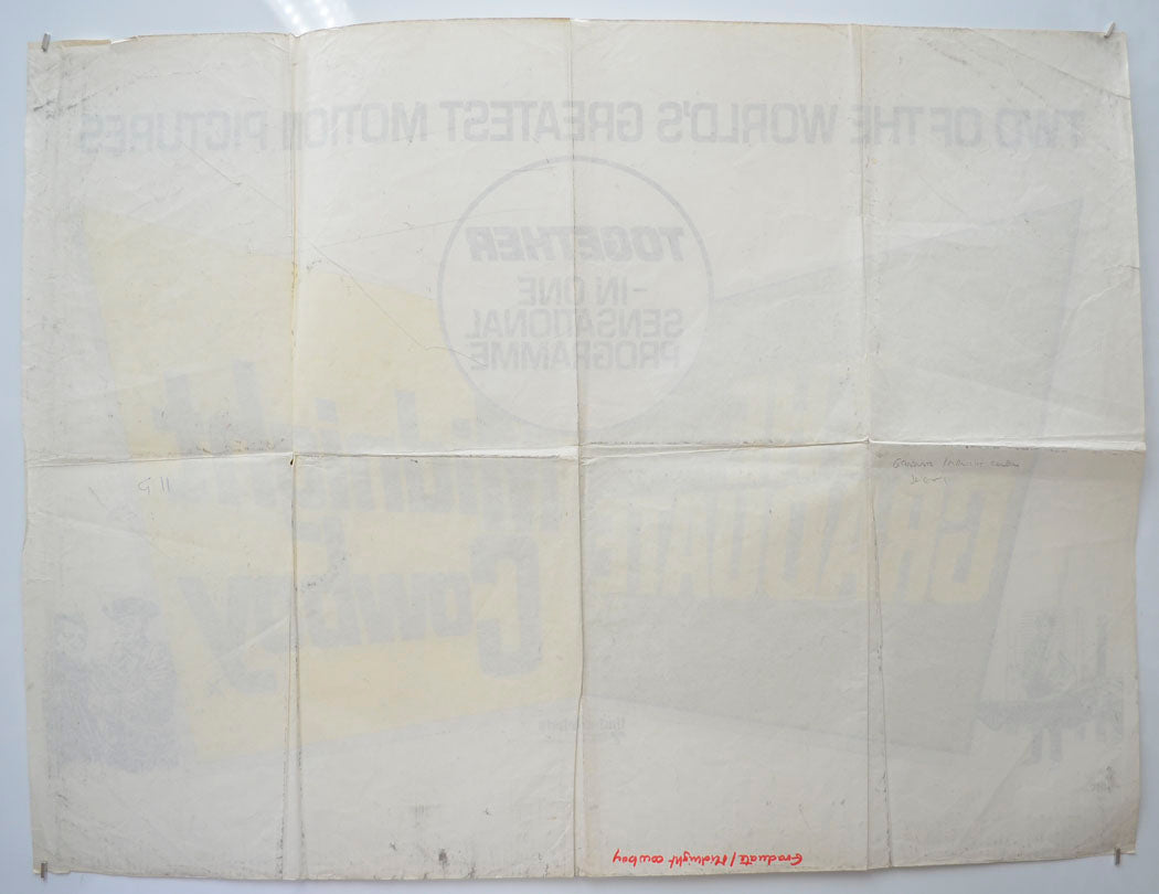 THE GRADUATE / MIDNIGHT COWBOY (Back) Cinema Quad Movie Poster