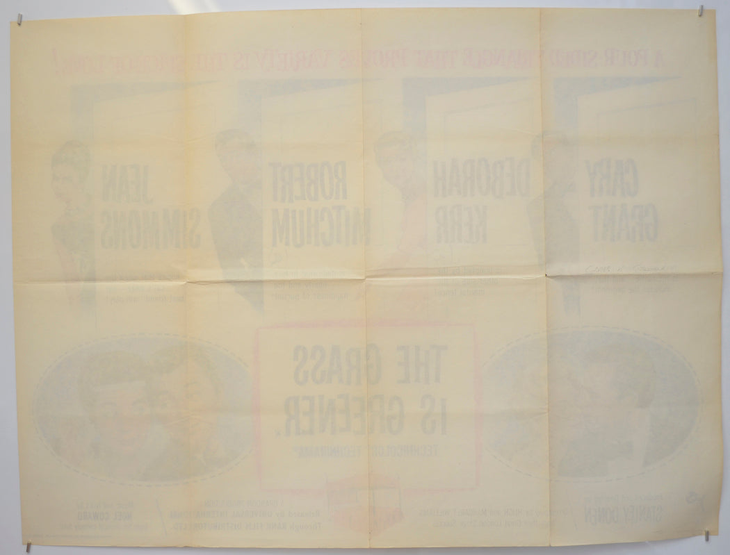 THE GRASS IS GREENER (Back) Cinema Quad Movie Poster