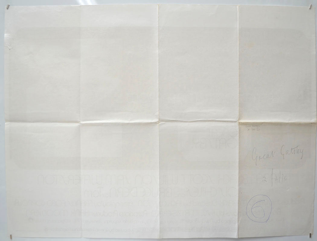 THE GREAT GATSBY (Back) Cinema Quad Movie Poster