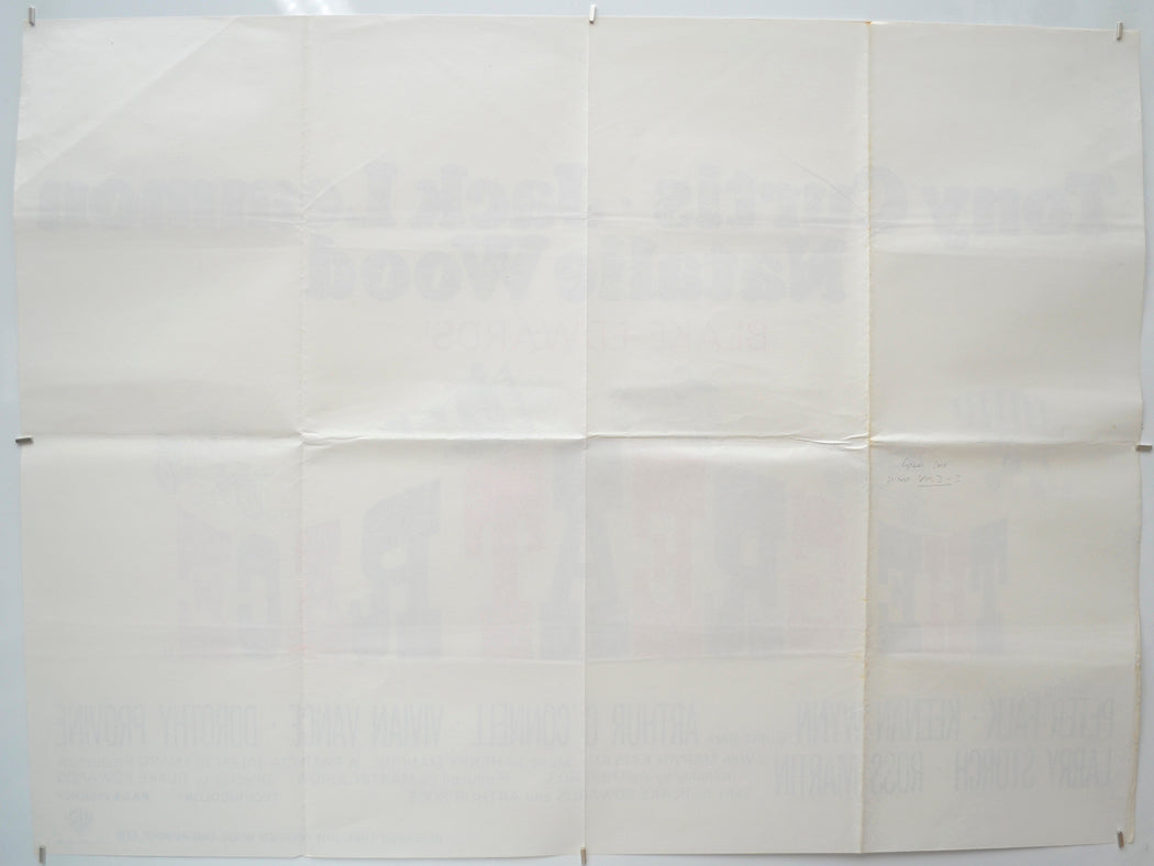 THE GREAT RACE (Back) Cinema Quad Movie Poster