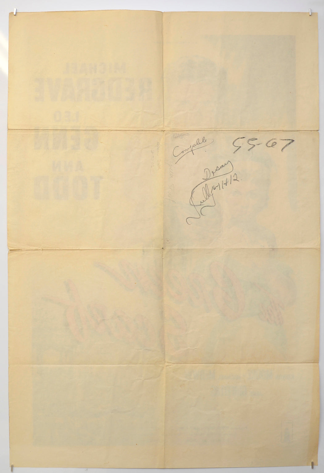 THE GREEN SCARF (Back) Cinema One Sheet Movie Poster