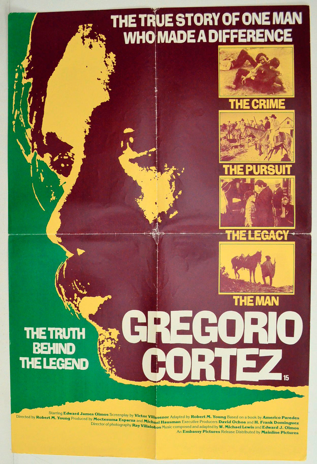 Gregorio Cortez (a.k.a. The Ballad Of Gregorio Cortez) Original Double Crown Poster - Film Poster - Movie Poster