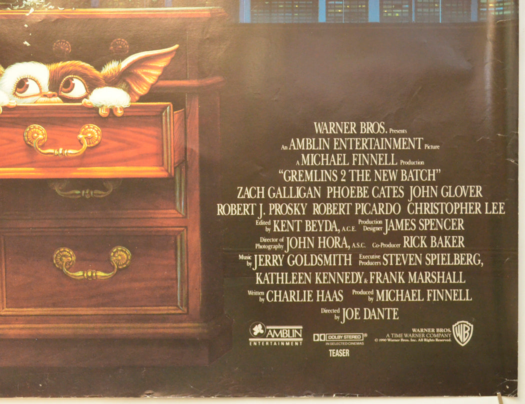 GREMLINS 2 (Bottom Right) Cinema Quad Movie Poster