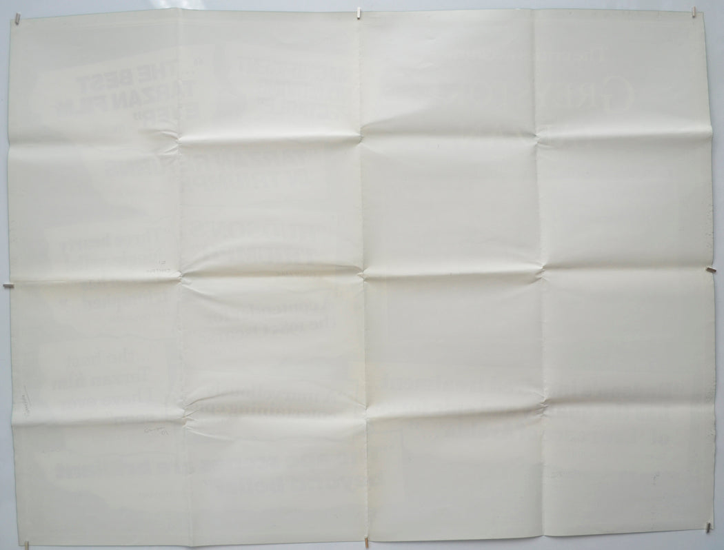 GREYSTOKE : THE LEGEND OF TARZAN (Back) Cinema Quad Movie Poster