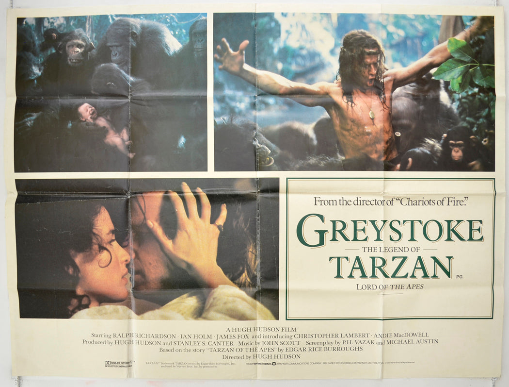Greystoke : The Legend Of Tarzan (Picture Design) Original Quad Poster - Film Poster - Movie Poster