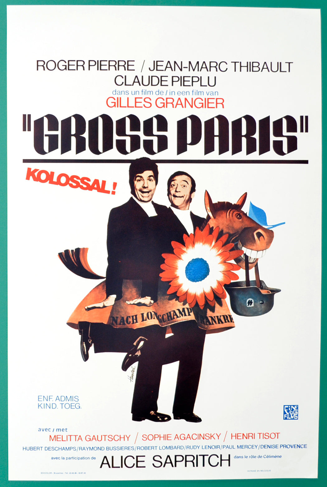 Gross Paris Original Belgian Poster - Film Poster - Movie Poster