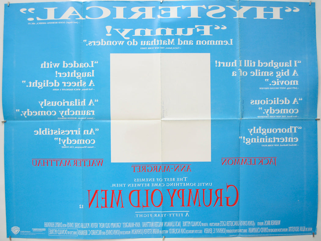 GRUMPY OLD MEN (Back) Cinema Quad Movie Poster
